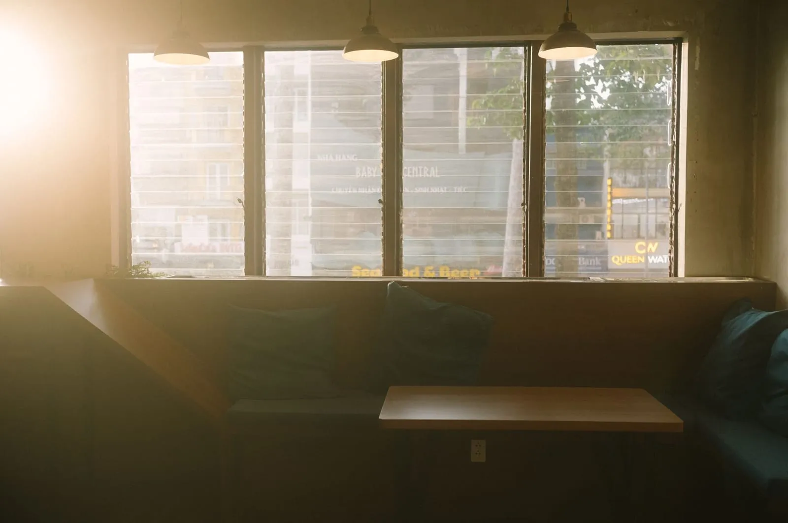 A cozy table in a quiet Asian café, symbolizing thoughtful choices in dating.